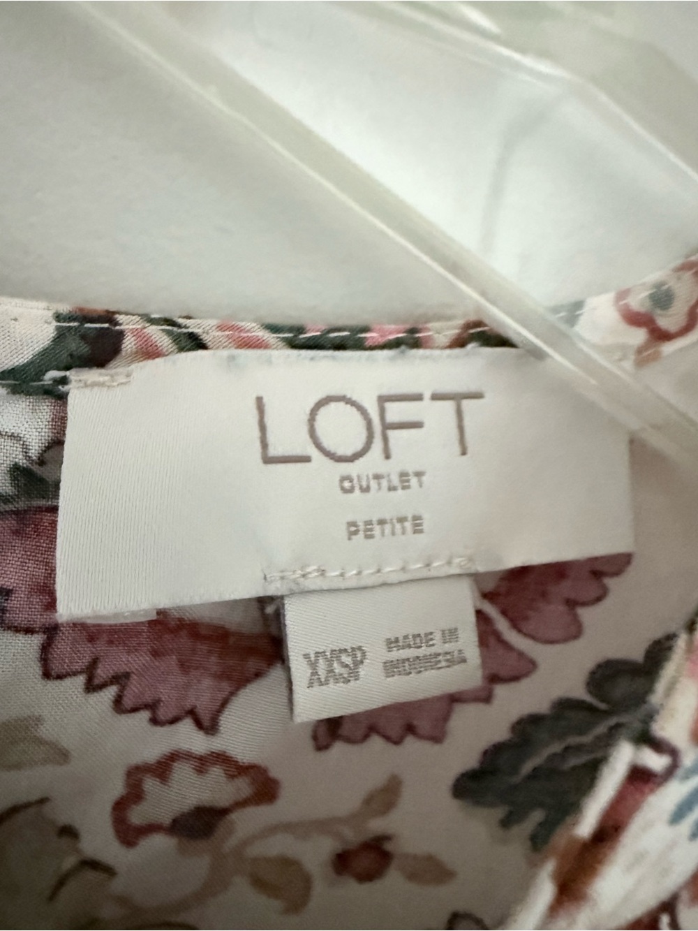 LOFT Paisley Floral Long-Sleeve Blouse in Ivory, Red, Green & Blue - Picture 2 of 3